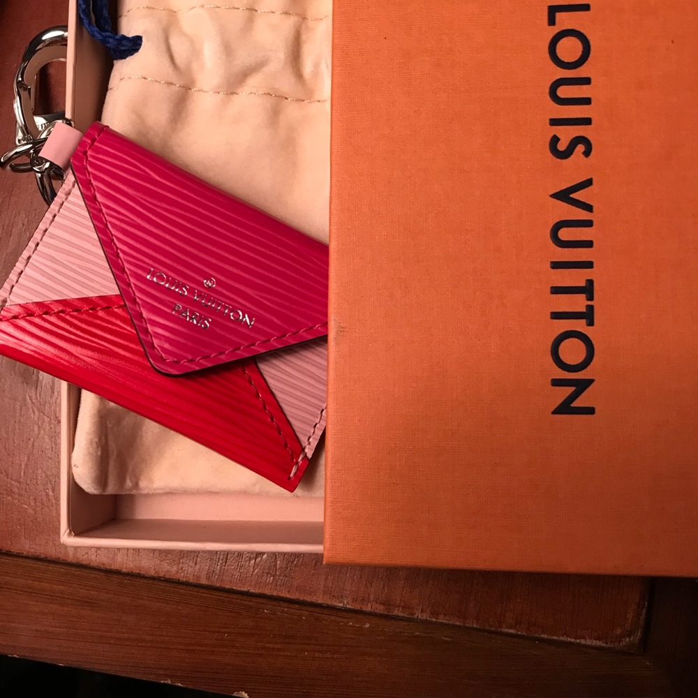 Louis Vuitton luggage tag.